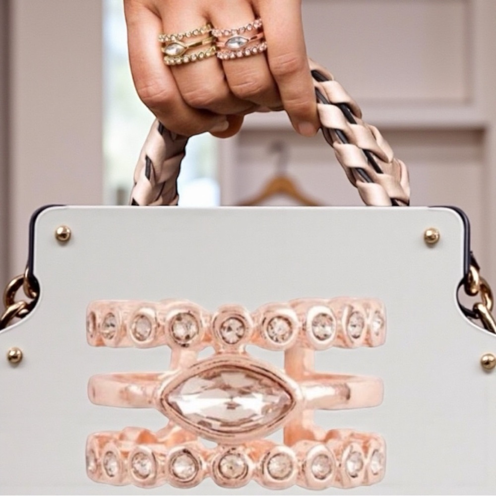 Rachel Zoe | Love AJ Rose Gold Statement Ring - Picture 1 of 12